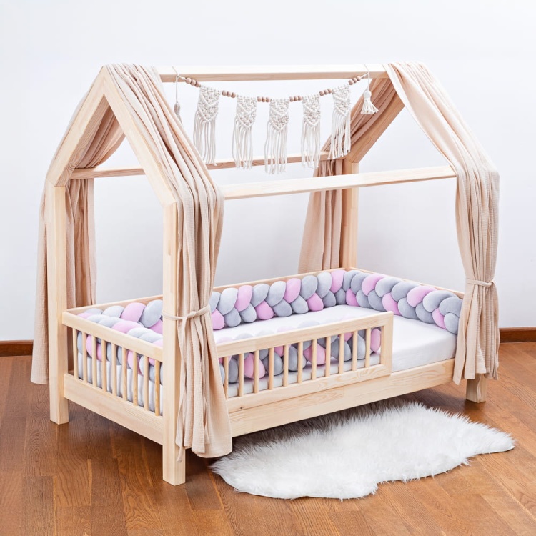 3strips housebed protector cuddlerest three color gray pink.jpg