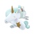 long mint unicorn-shaped cuddle pillow, wall protector for a baby bed, cuddlerest.jpg