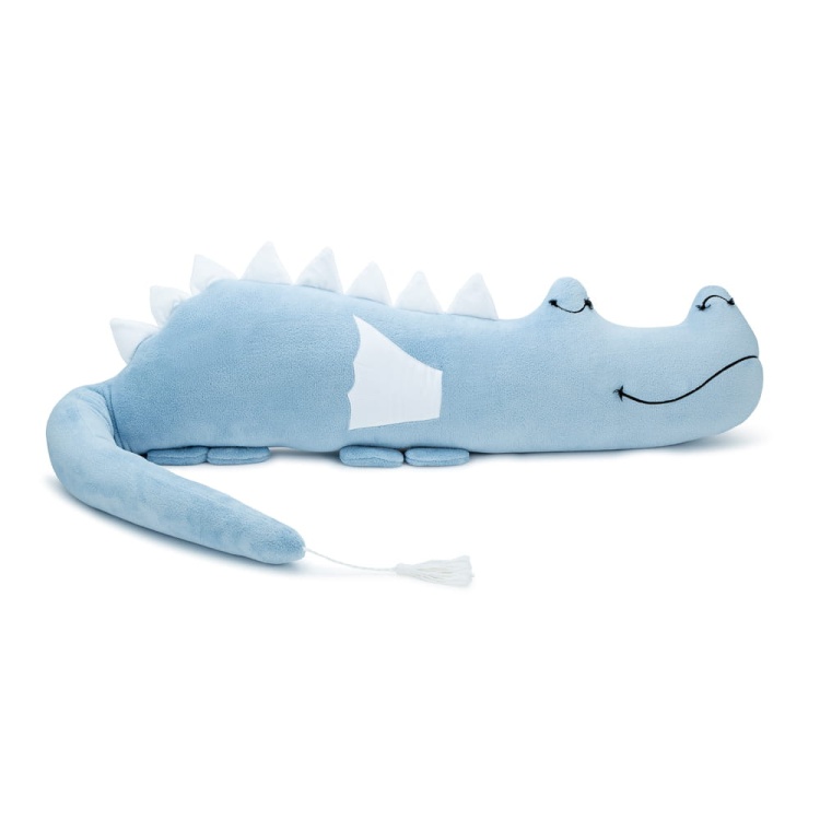 plush bluedragonsaur, long cuddly toy, wall protector for junior's bed, cuddlerest.jpg