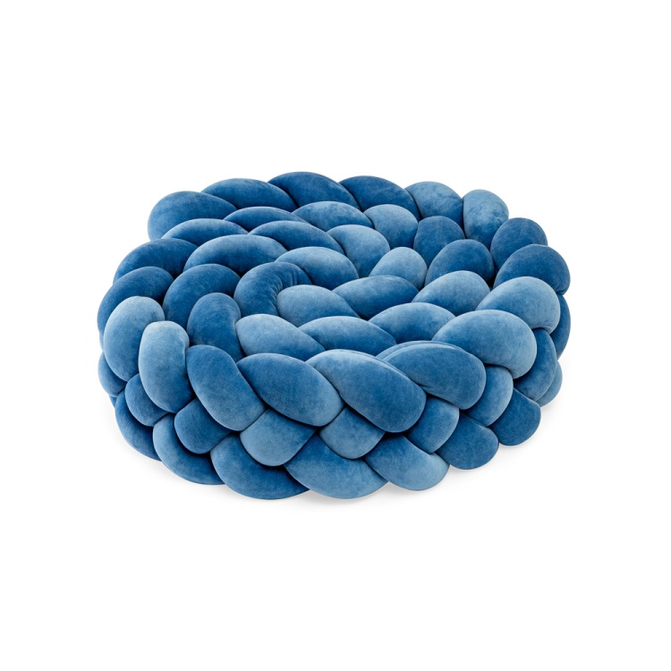 senlove &amp; cuddlerest braided bed bumper 4 strands dark blue.jpg