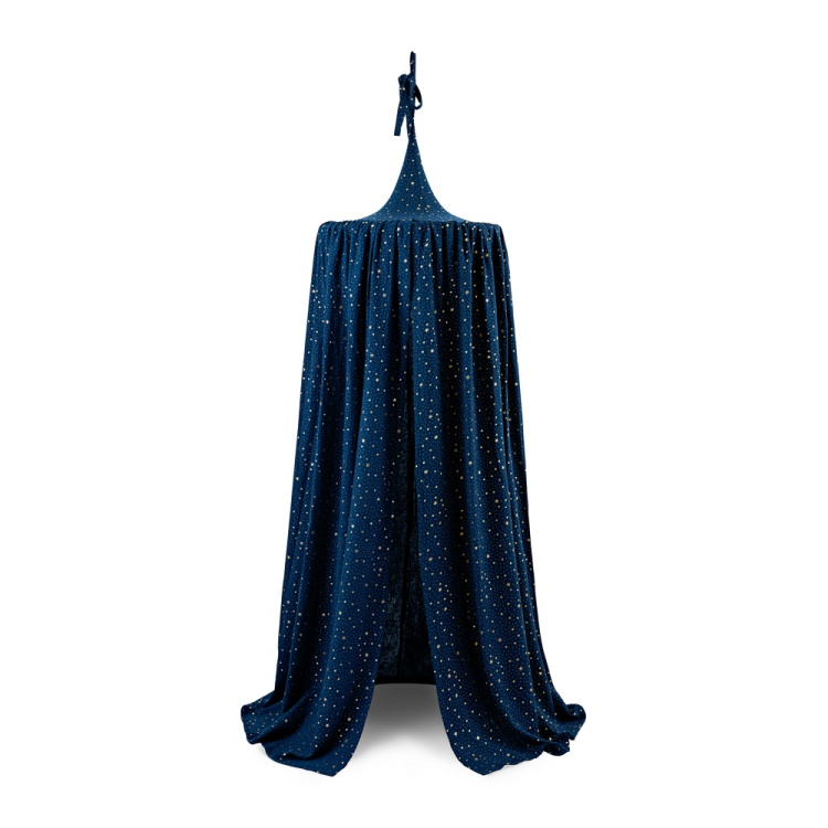 muslin canopy cuddlerest&amp;senlove navy with golden stars.jpg